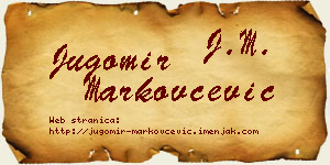 Jugomir Markovčević vizit kartica